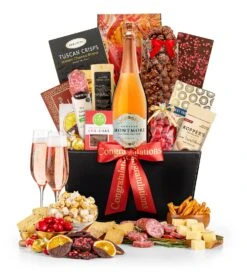 Congratulations Champagne Wishes Basket With Chateau Montmore Sparkling Rosé