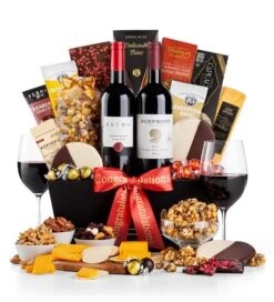 Congratulations 5th Avenue Grand Wine Gift Basket