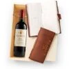 Choice Of Wine And Embossed Leather Wine Log