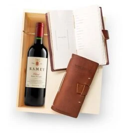 Choice Of Wine And Embossed Leather Wine Log