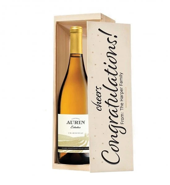 Congratulations Personalized Wine Crate - Image 2