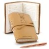 Personalized Leather Golf Log And Pen Gift Set